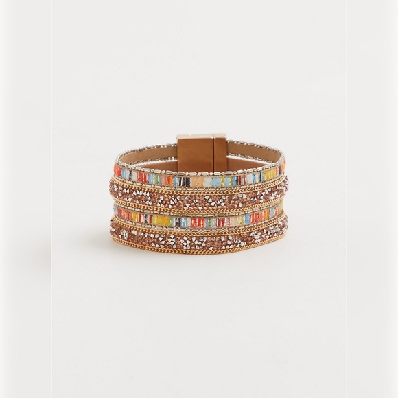 MULTICOLORED STONE CUFF - Picture 8 of 9